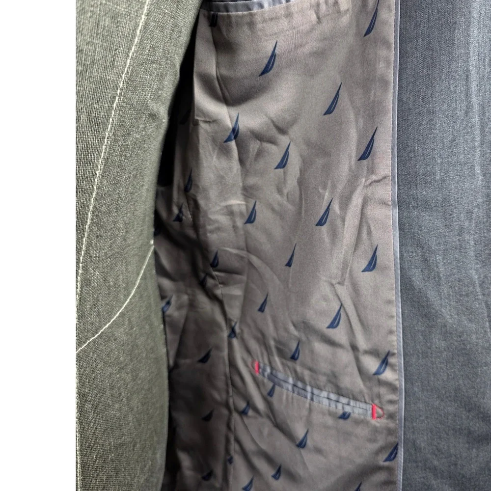 Nautica 2 Piece Suit Mens Chest 36R Pants‎ 30Wx30L Charcoal Modern Fit NWT